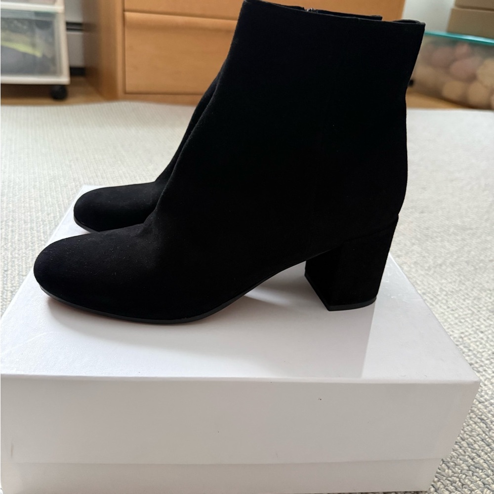 Vince Black Suede Blakely Ankle Booties